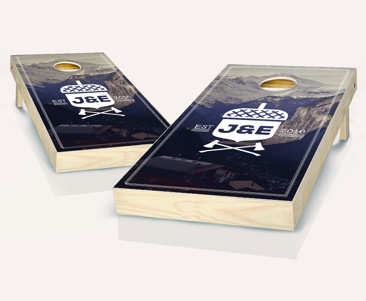 Customized Memoir Wedding Cornhole Set