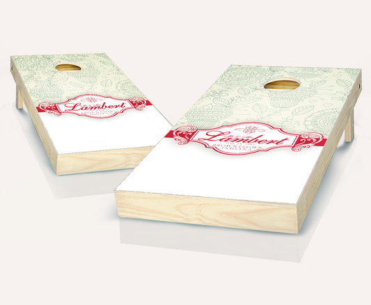 Customized Ribbon Wedding Cornhole Set