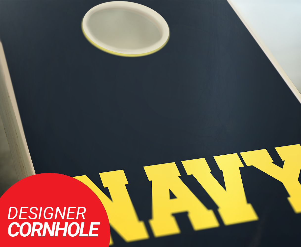 US Navy Text Cornhole Set