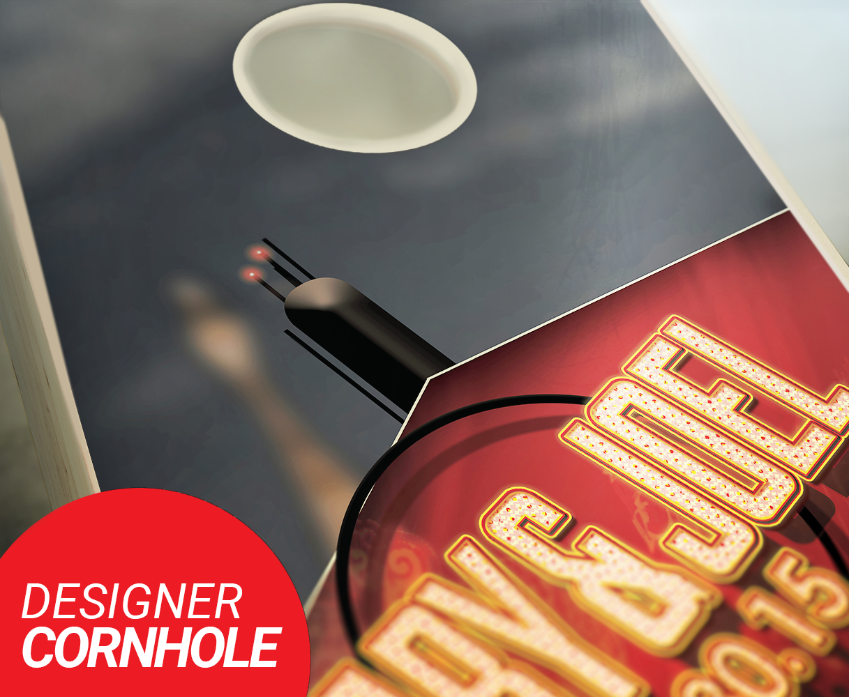 Customized Neon Sign Wedding Cornhole Set