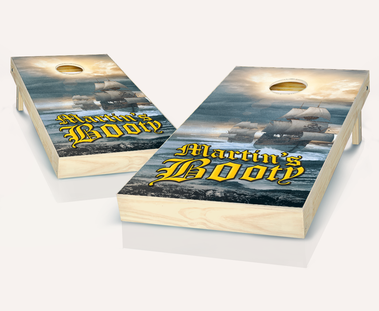 Customized Pirate Ship Cornhole Set