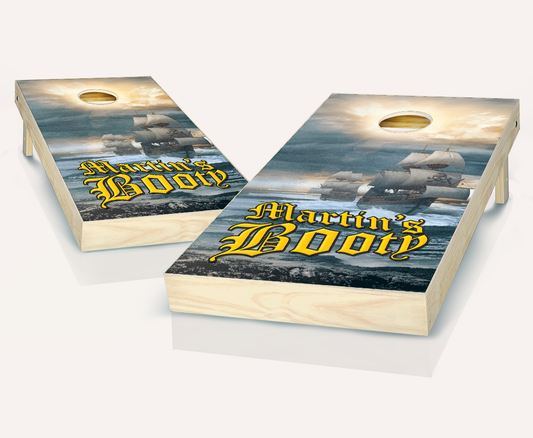 Customized Pirate Ship Cornhole Set