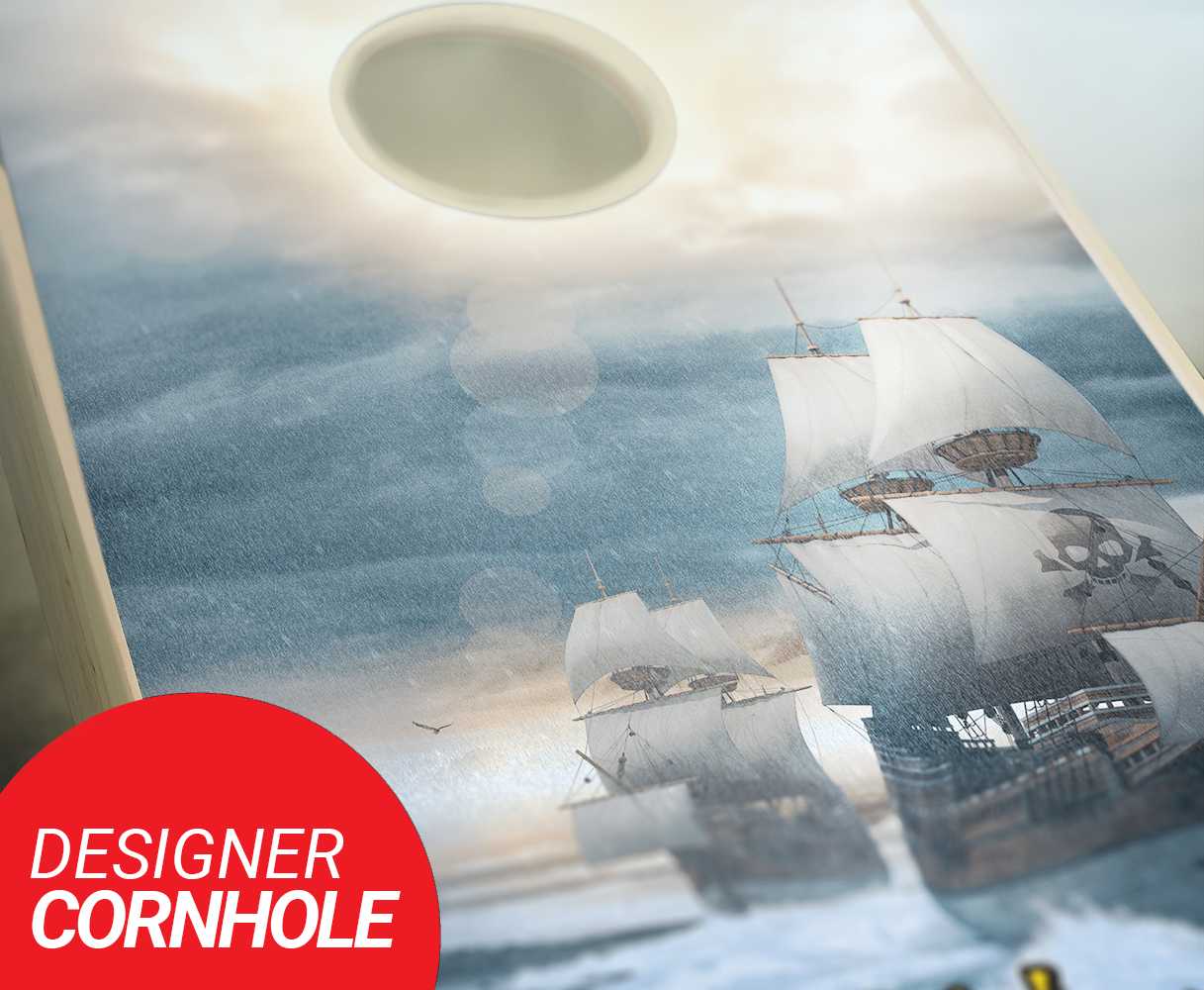 Customized Pirate Ship Cornhole Set