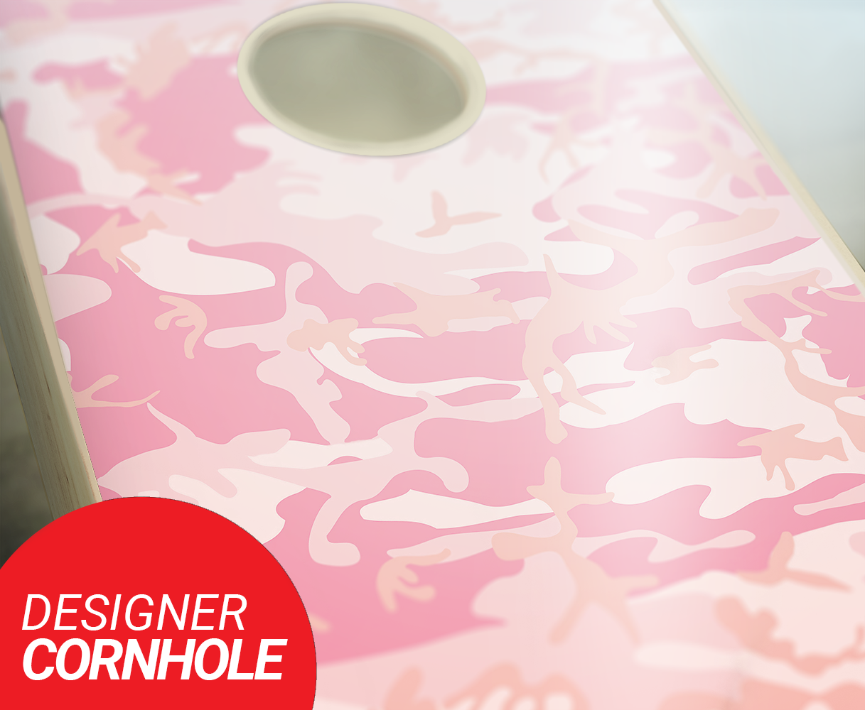 Pink Camo Cornhole Set