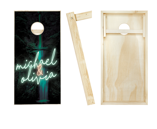 Customized Rainforest Wedding Cornhole Set
