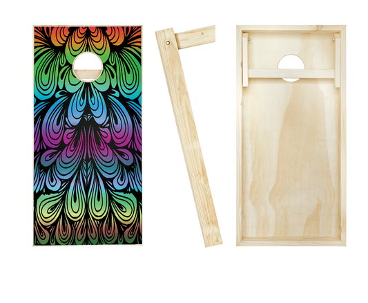 Rainbow Swirl Cornhole Set