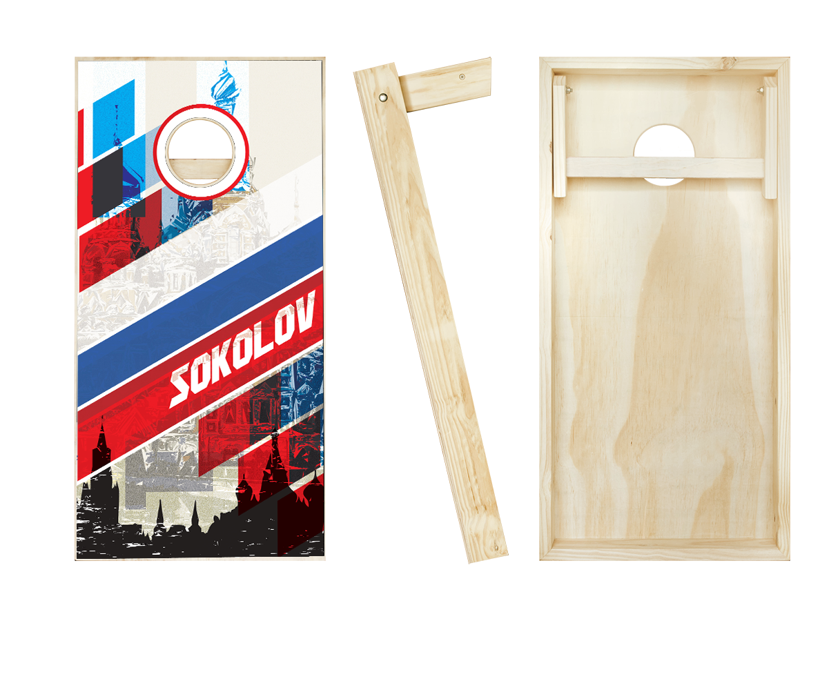 Customized Russian Last Name Cornhole Set