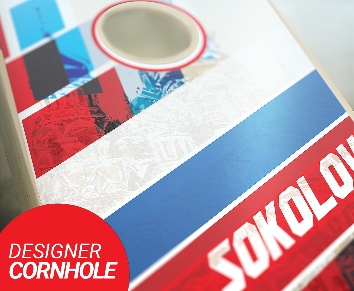 Customized Russian Last Name Cornhole Set