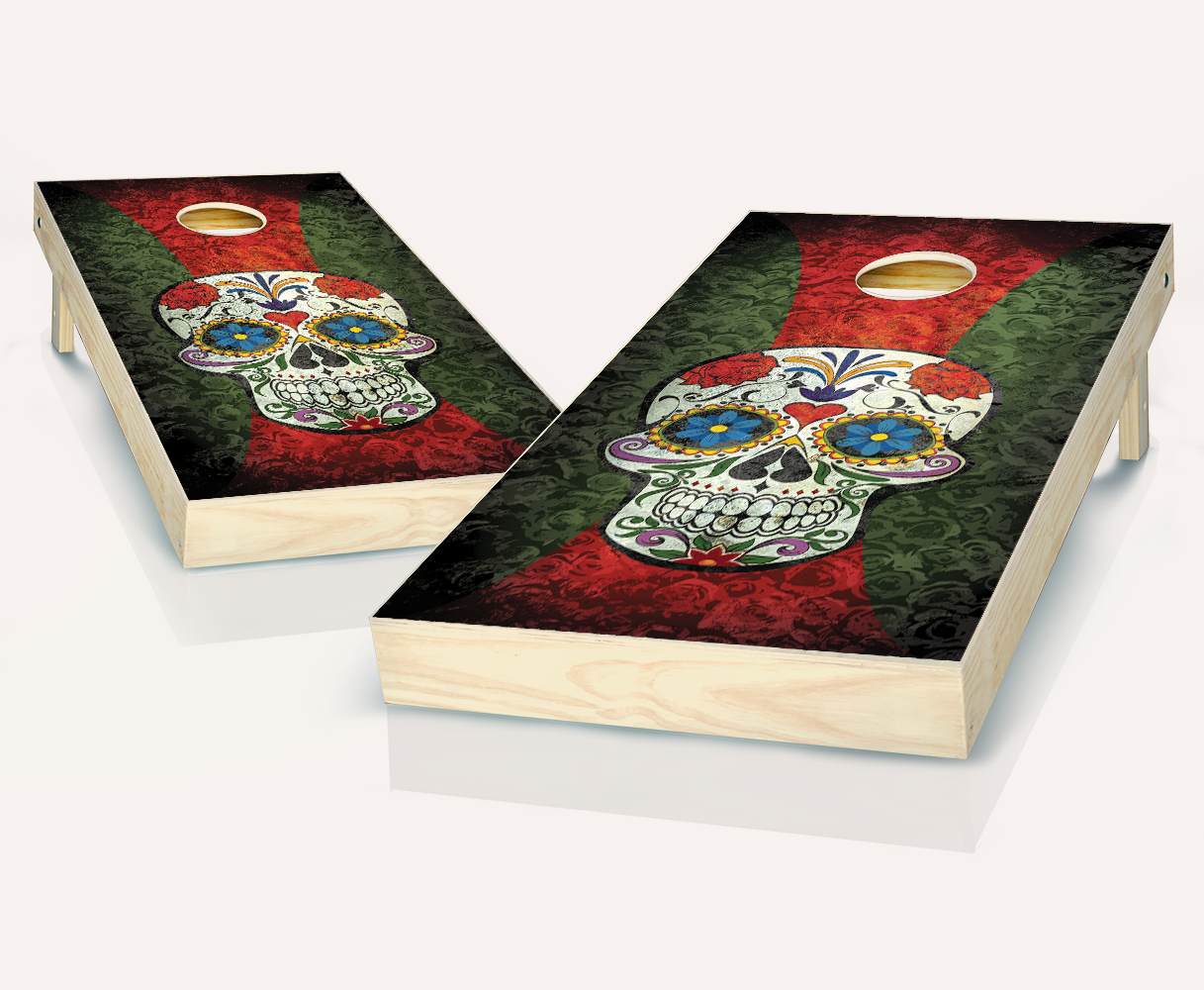 Sugar Skull Cornhole Set | Day of the Dead Lawn Game