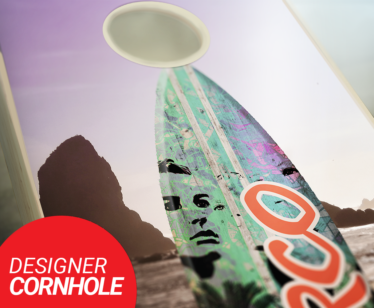Customized Surfboards Cornhole Set
