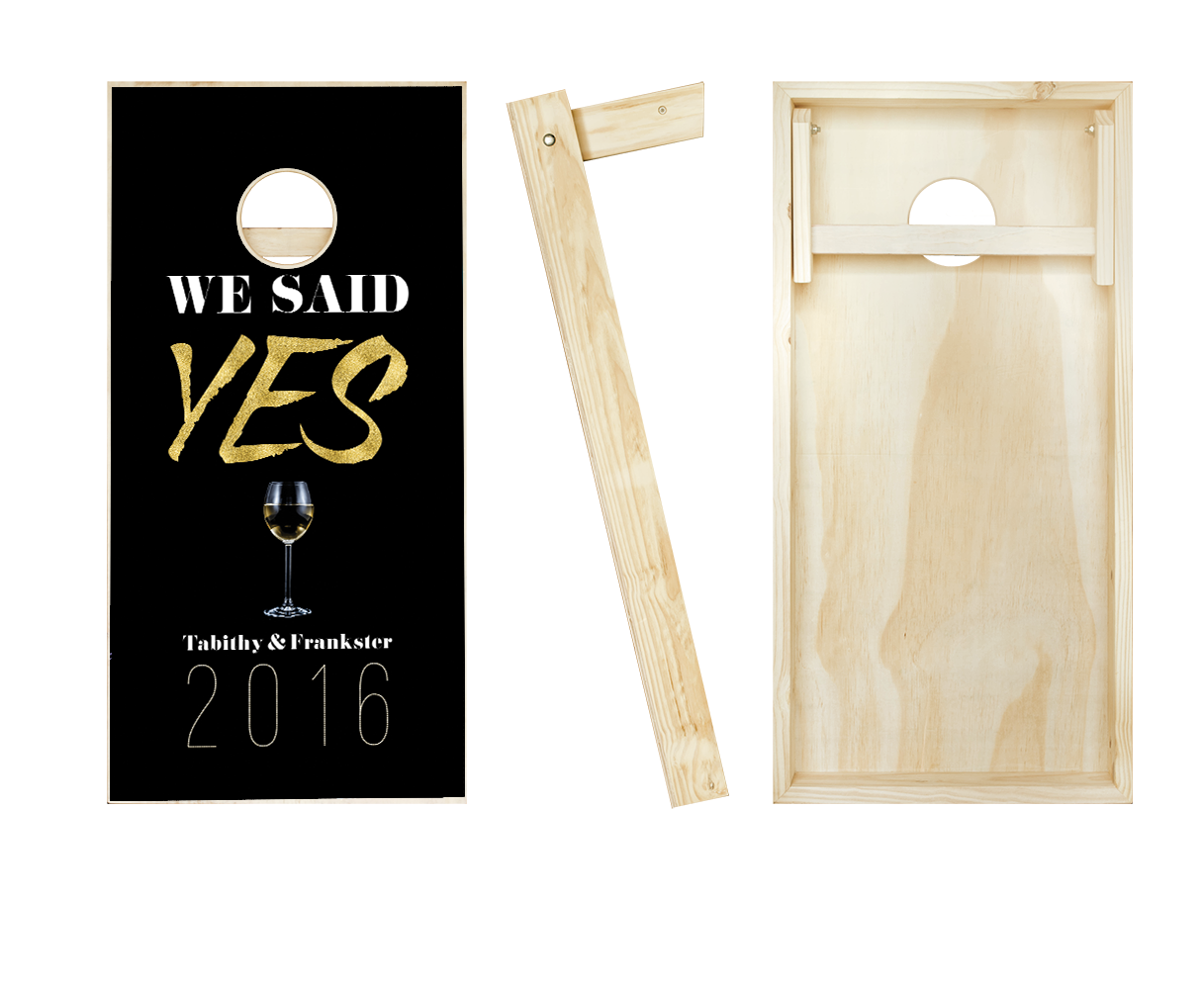 Customized We Said Yes Wedding Cornhole Set