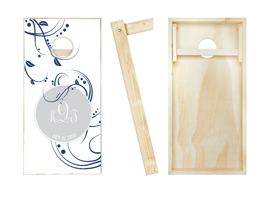 Customized Floral Wedding Cornhole Set