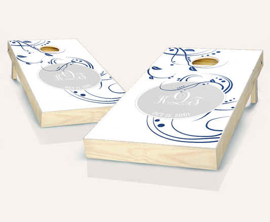Customized Floral Wedding Cornhole Set