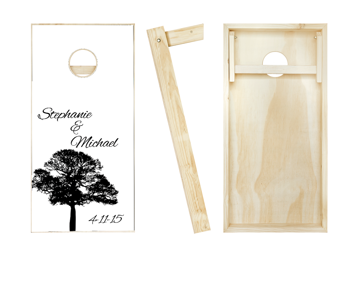 Customized Tree Wedding Cornhole Set
