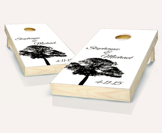 Customized Tree Wedding Cornhole Set