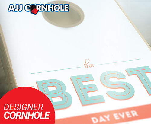 Customized Best Day Ever Wedding Cornhole Set