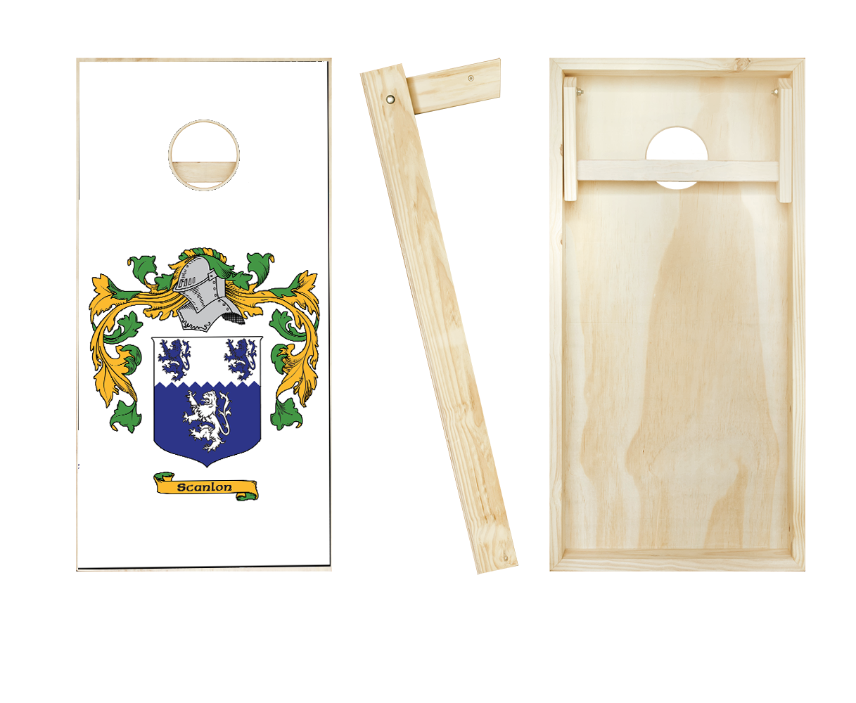 Customized Family Crest Cornhole Set