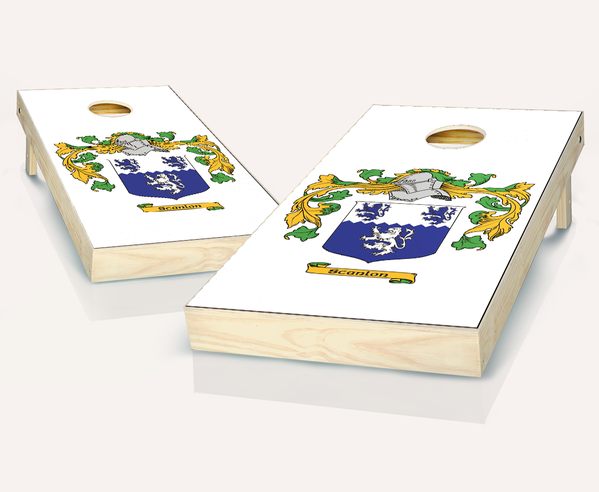 Customized Family Crest Cornhole Set