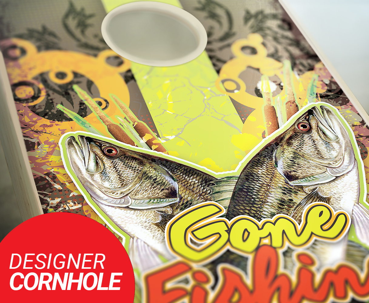 Gone Fishing Cornhole Set