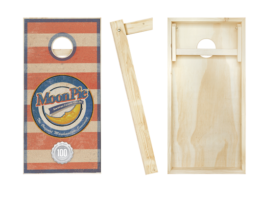 Striped Moonpie Cornhole Set