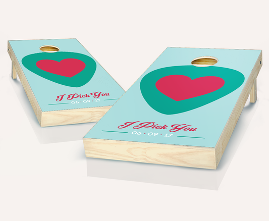 Customized Guitar Pick Wedding Cornhole Set