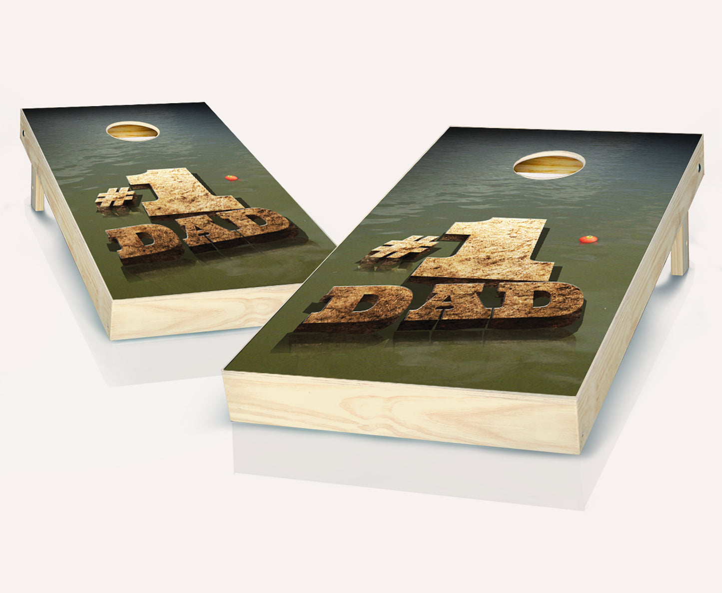 Number 1 Dad Fishing Cornhole Set