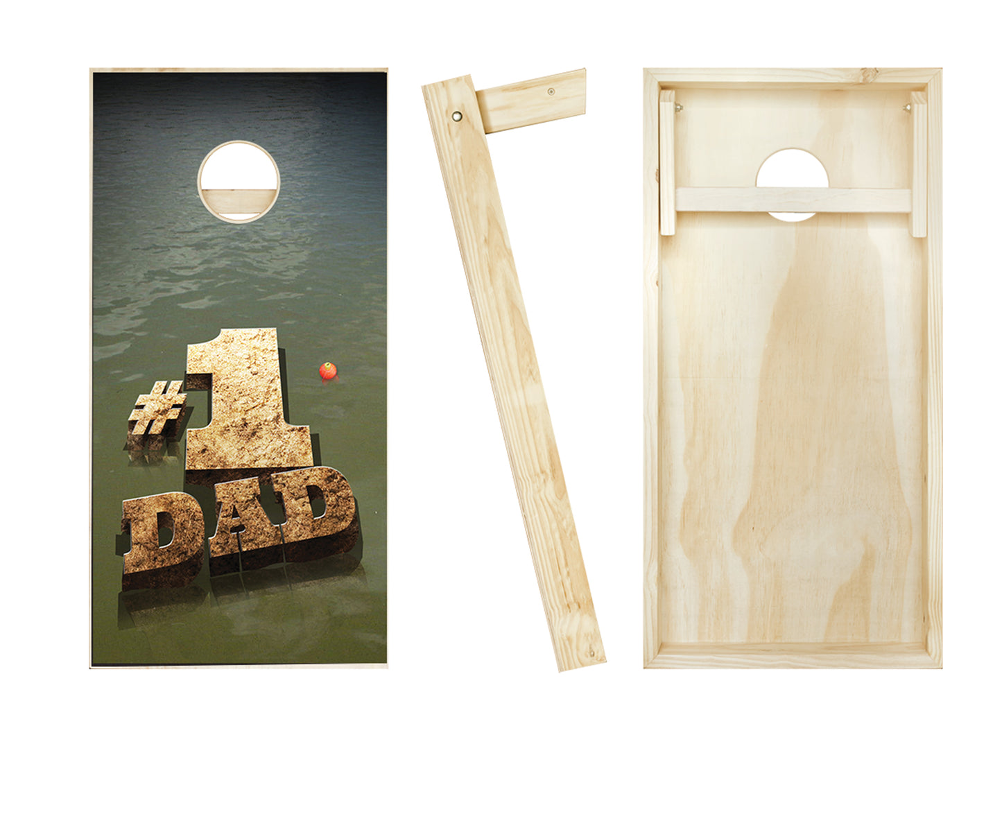 Number 1 Dad Fishing Cornhole Set