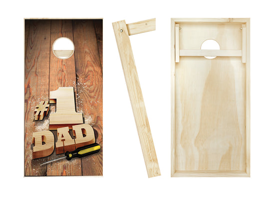 Number 1 Dad Screwdriver Cornhole Set