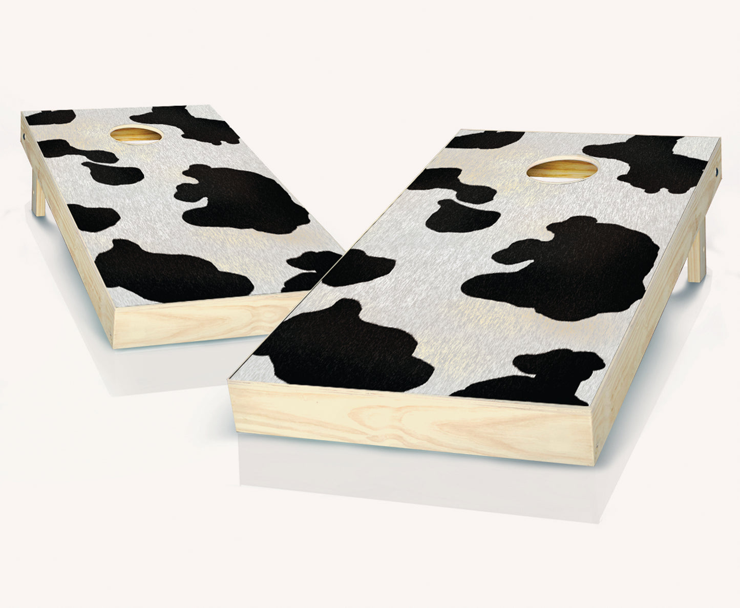 Cowhide Cornhole Set