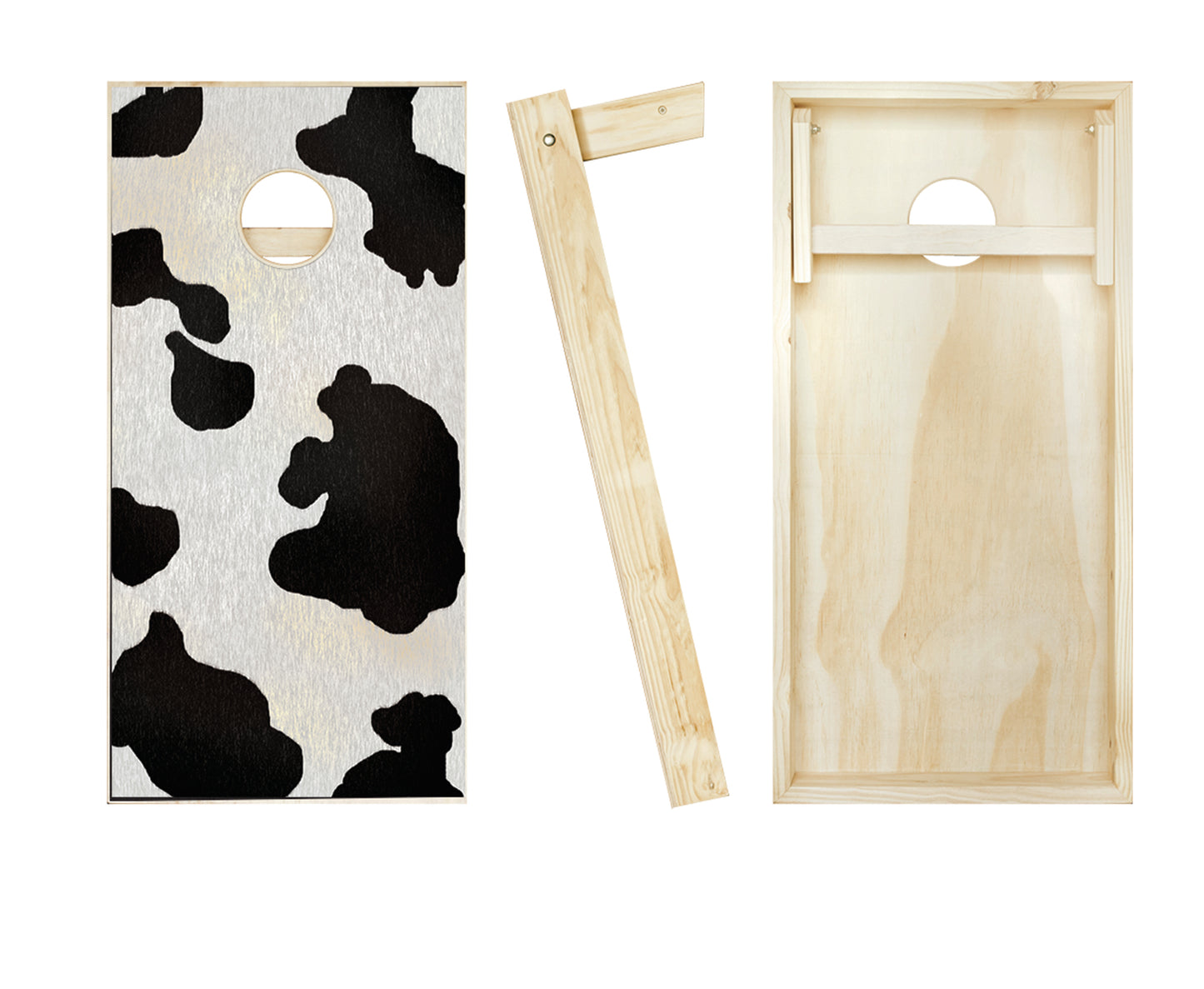 Cowhide Cornhole Set