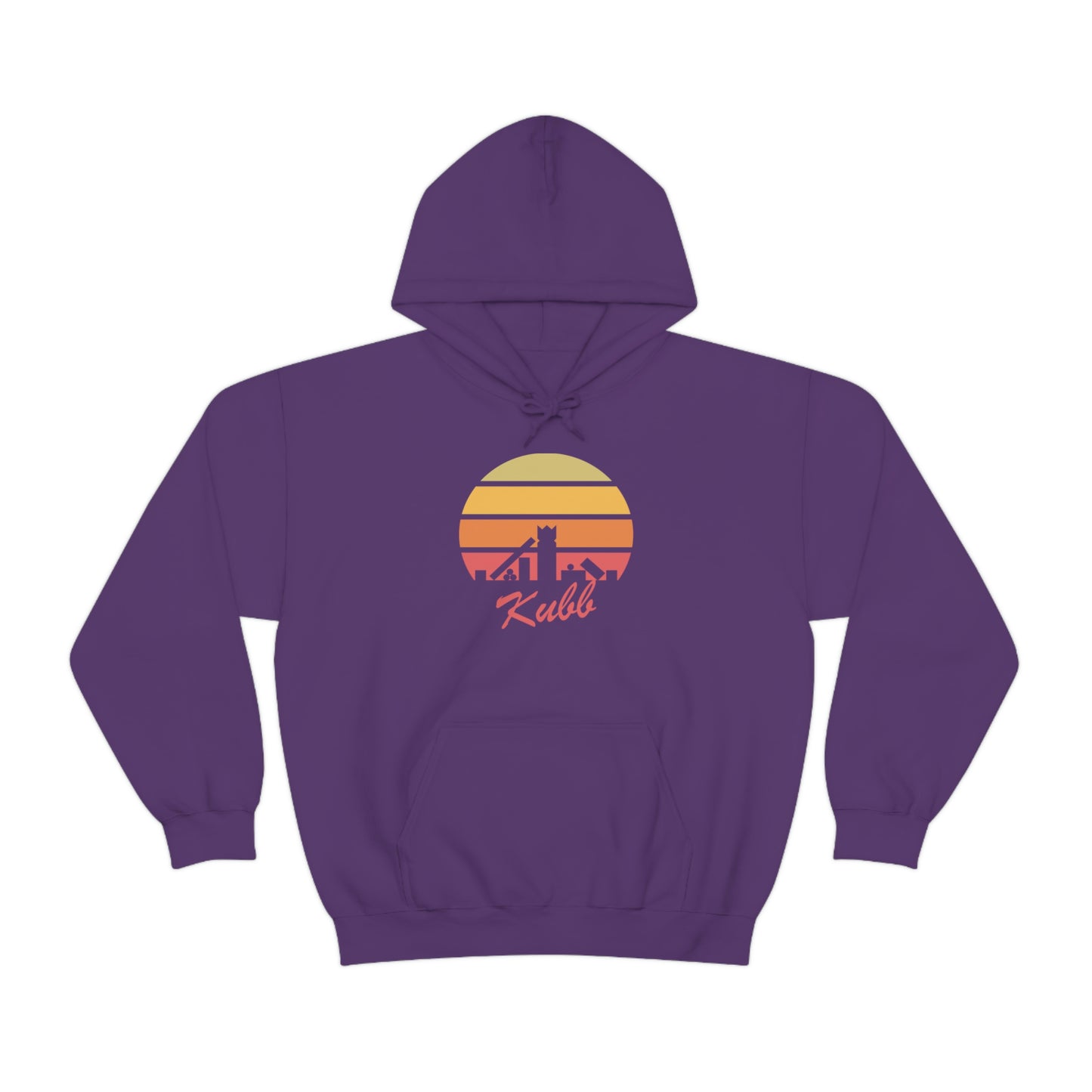 Retro Kubb Yard Game Unisex Heavy Blend™ Hooded Sweatshirt