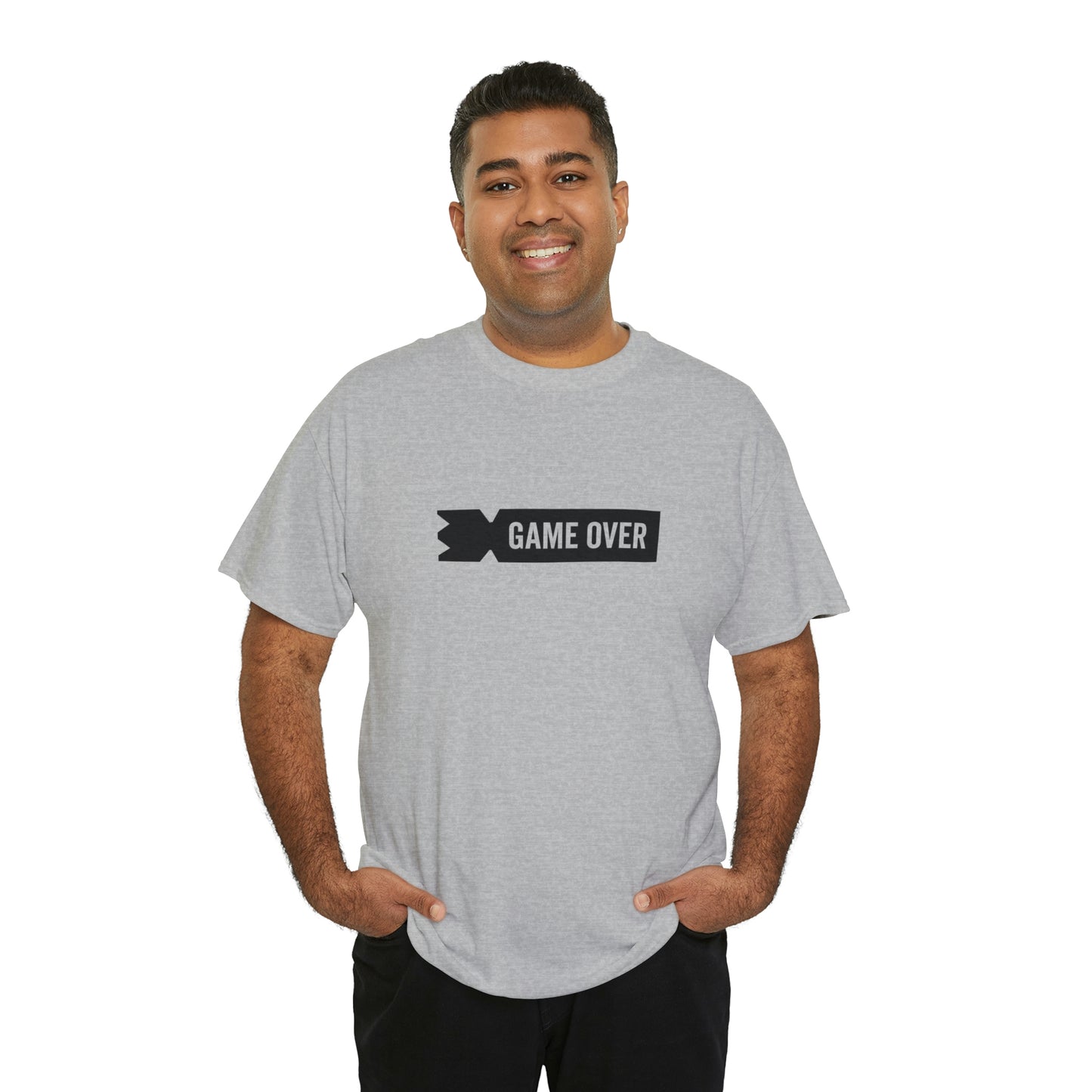 Kubb Game Over Yard Game T Shirt Unisex Heavy Cotton Backyard Game T-Shirt