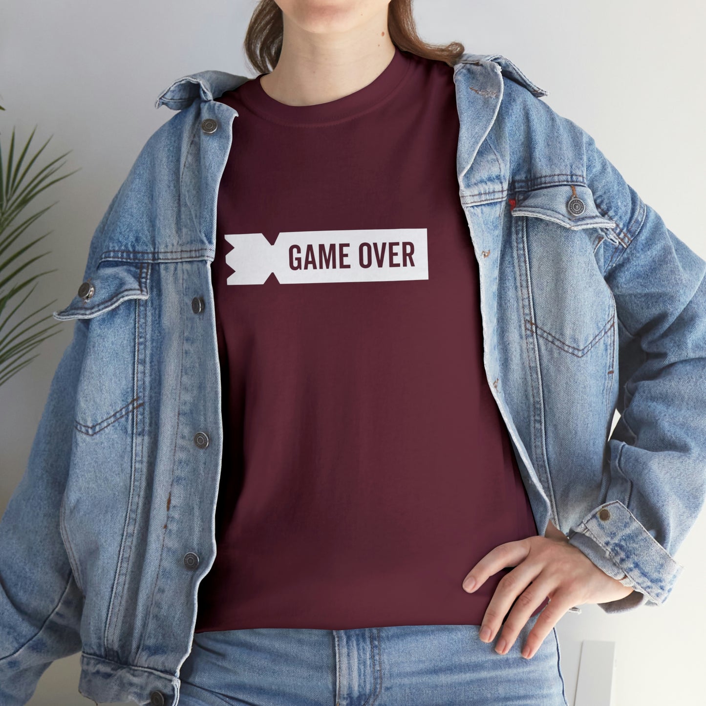 Kubb Game Over Yard Game T Shirt Unisex Heavy Cotton Backyard Game T-Shirt