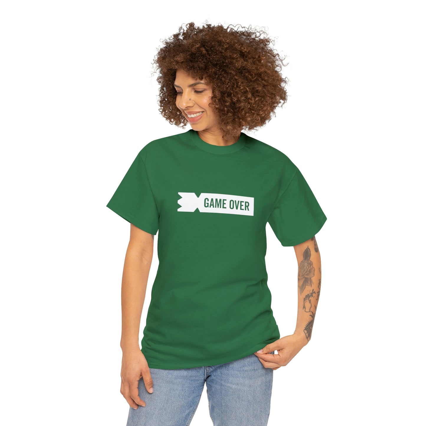 Kubb Game Over Yard Game T Shirt Unisex Heavy Cotton Backyard Game T-Shirt