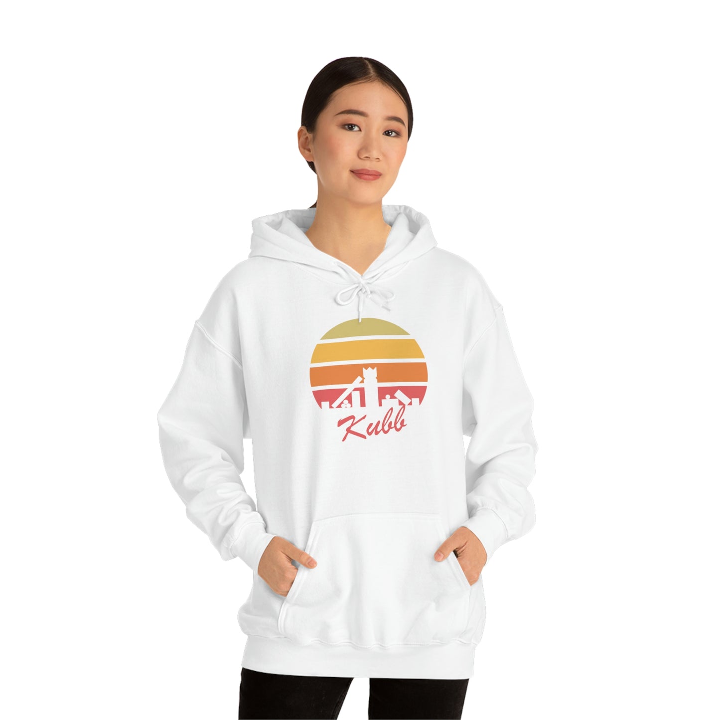 Retro Kubb Yard Game Unisex Heavy Blend™ Hooded Sweatshirt