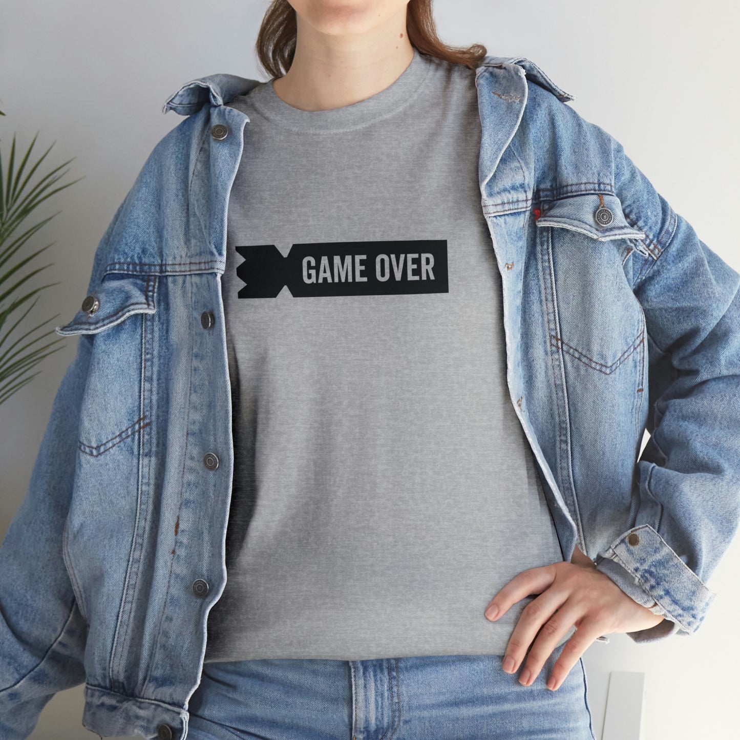 Kubb Game Over Yard Game T Shirt Unisex Heavy Cotton Backyard Game T-Shirt