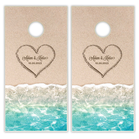 Customized Beach Sand Cornhole Boards