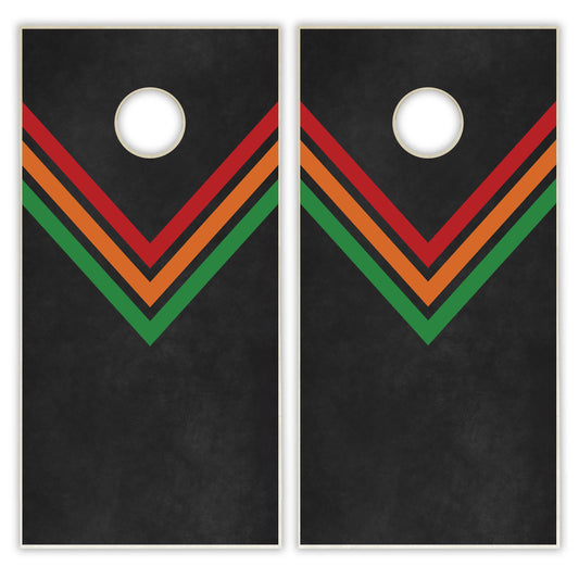 Black History Stripes Cornhole Boards