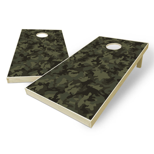 Green Camo Cornhole Boards