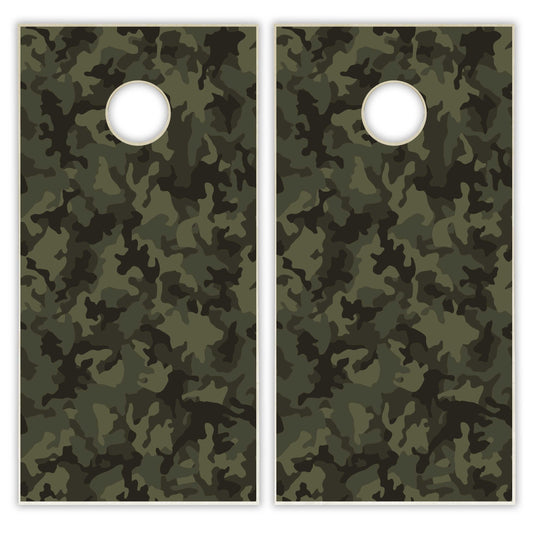 Green Camo Cornhole Boards