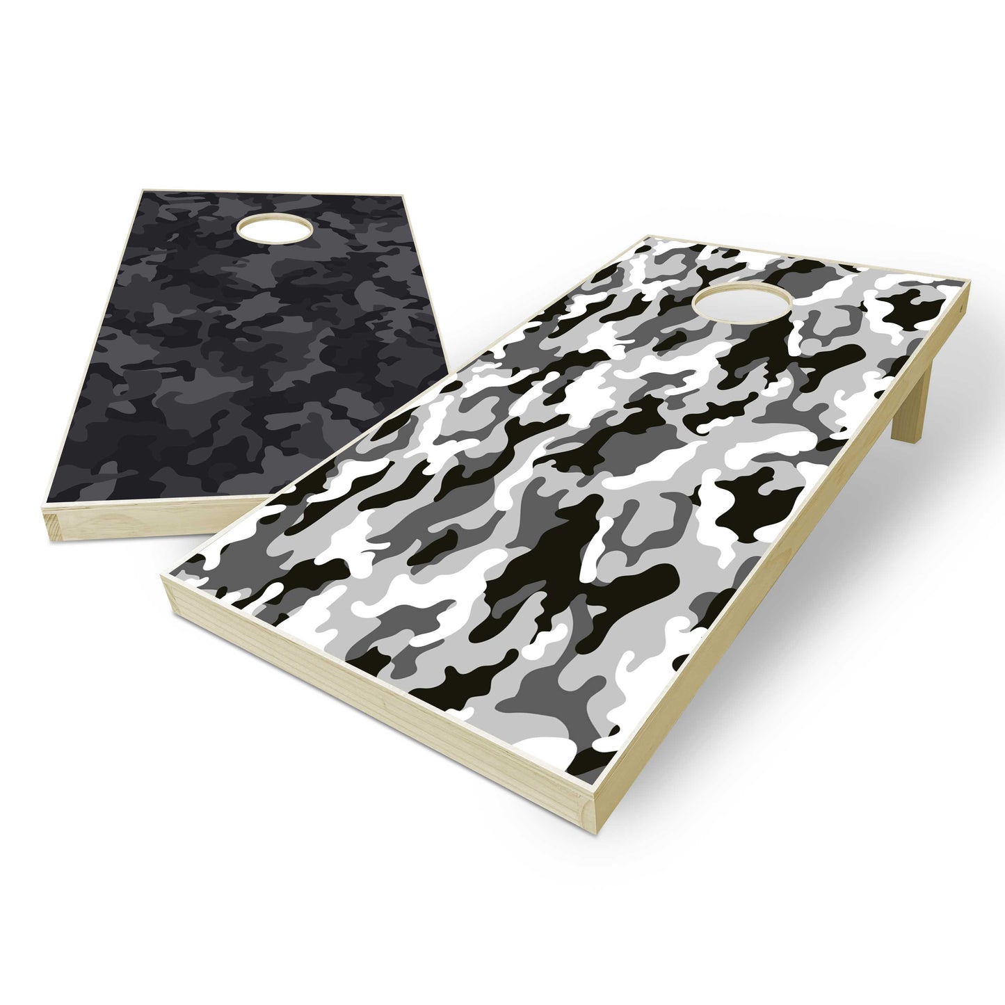 Gray Camo Cornhole Boards