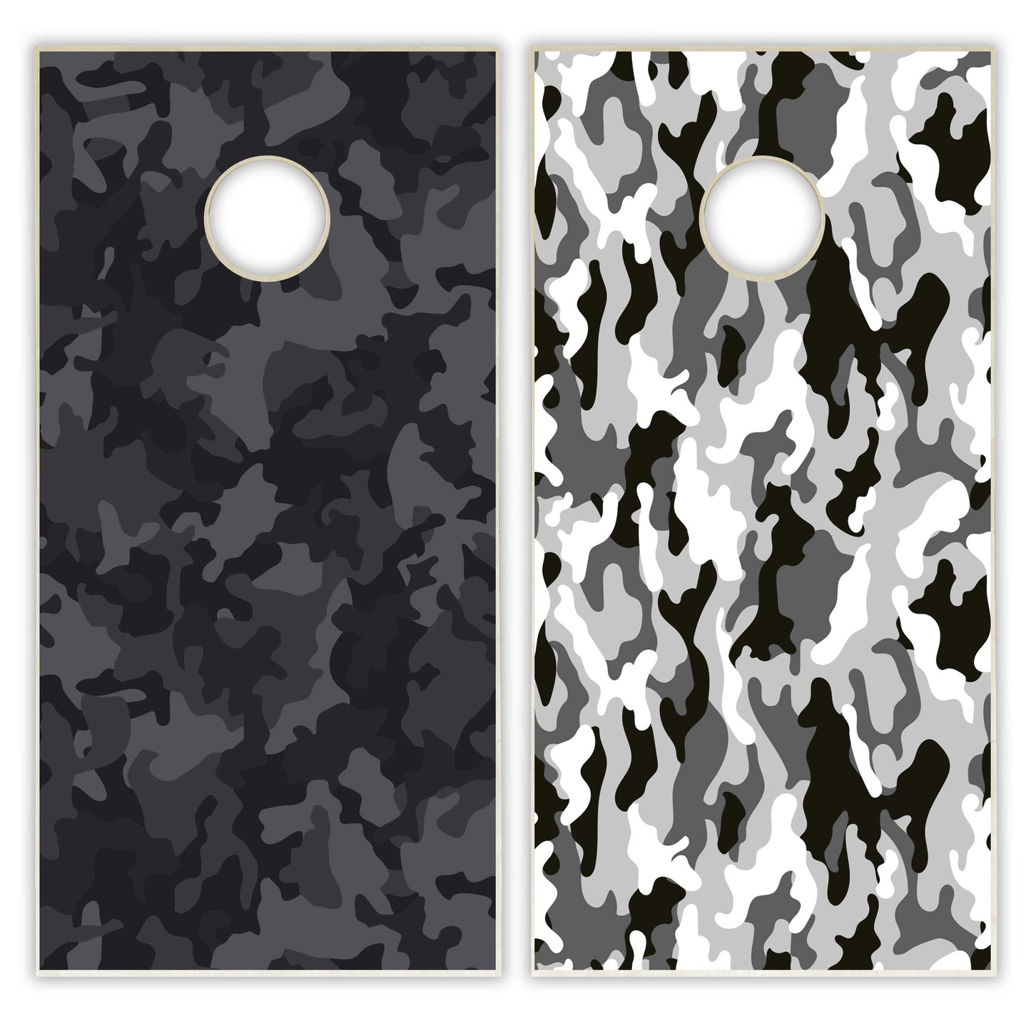 Gray Camo Cornhole Boards