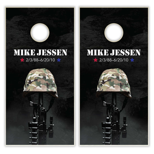 Customized Fallen Soldier Cornhole Boards
