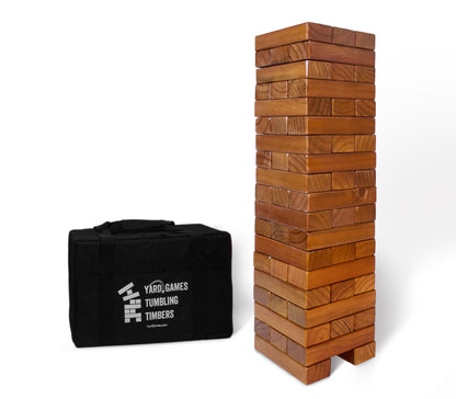 Giant Tumbling Timbers Yard Game Set with Carrying Case
