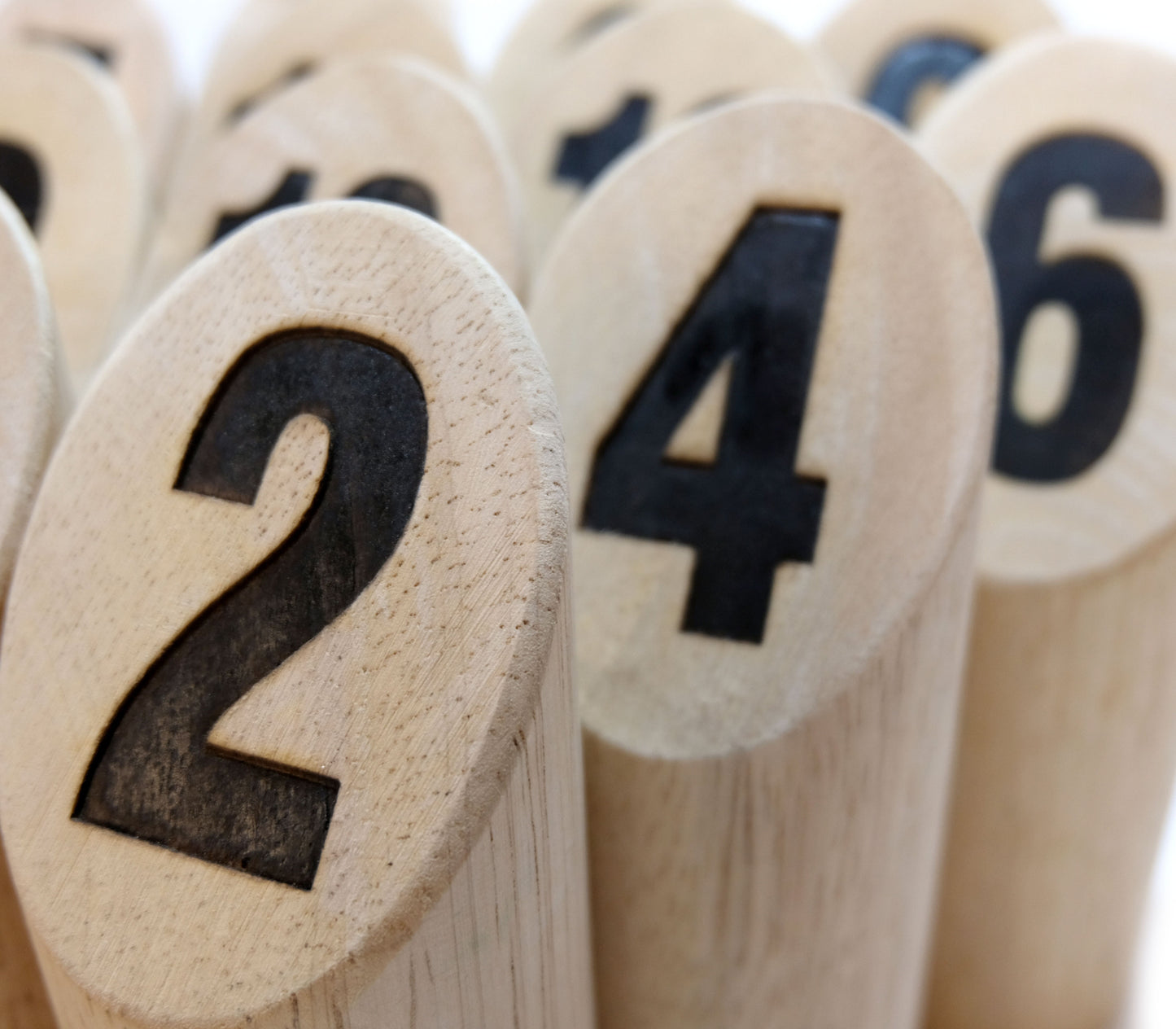 Scatter Wooden Number Block Tossing Outdoor Yard Game with Durable Carrying Case and Heat Burned-in Numbers