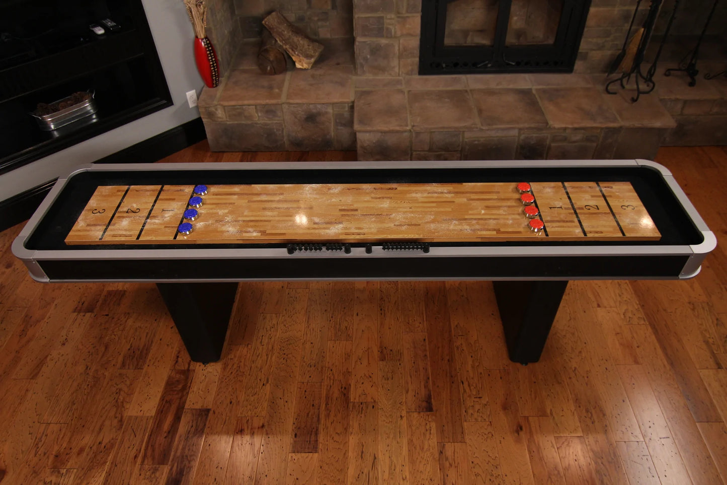 Nine Foot Platinum Classic Shuffleboard Table Includes 8 Pucks