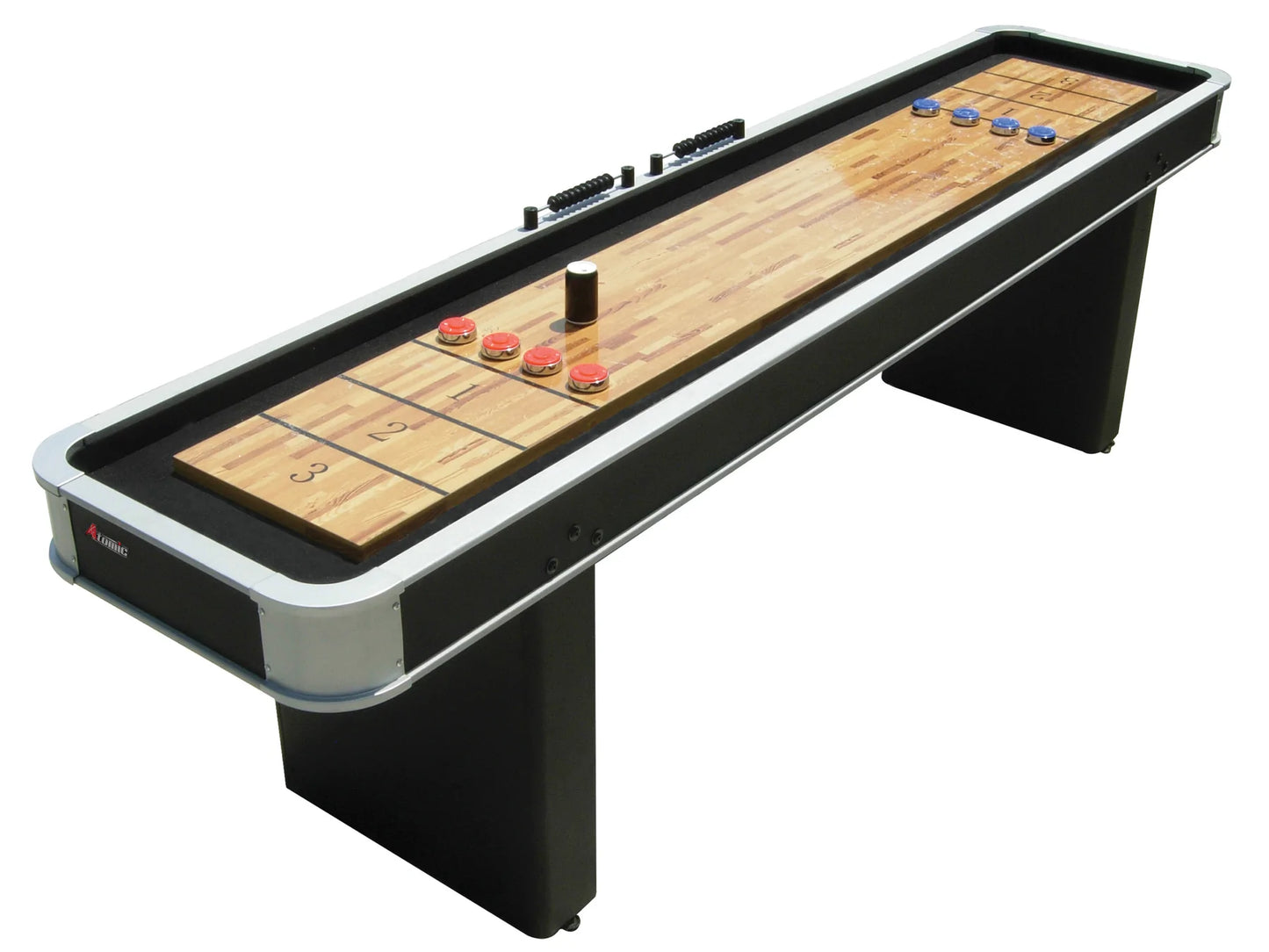 Nine Foot Platinum Classic Shuffleboard Table Includes 8 Pucks