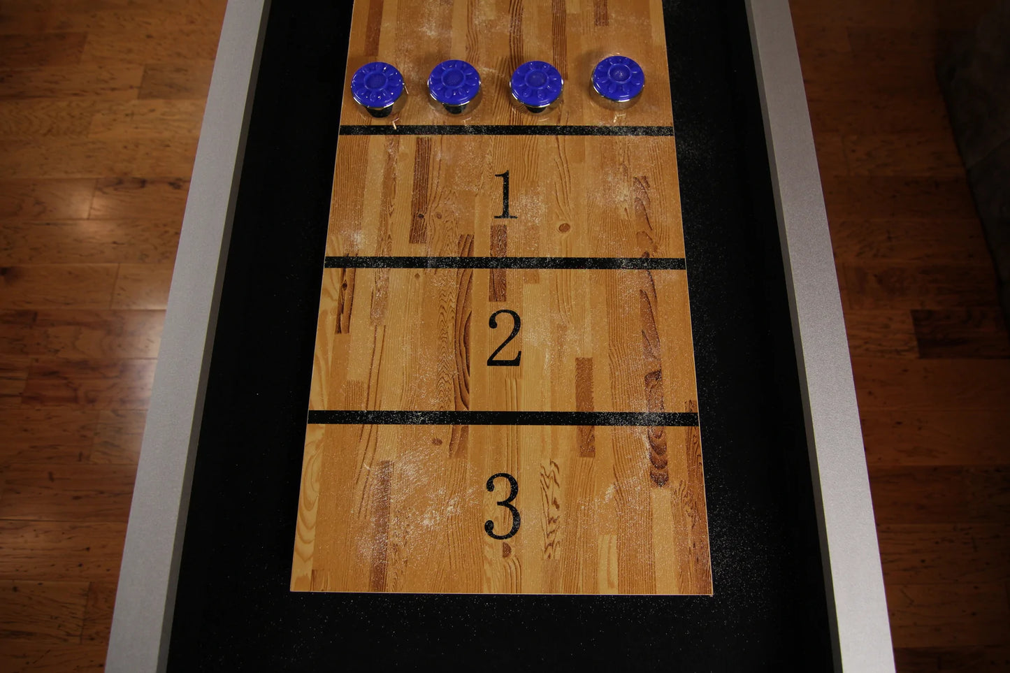 Nine Foot Platinum Classic Shuffleboard Table Includes 8 Pucks