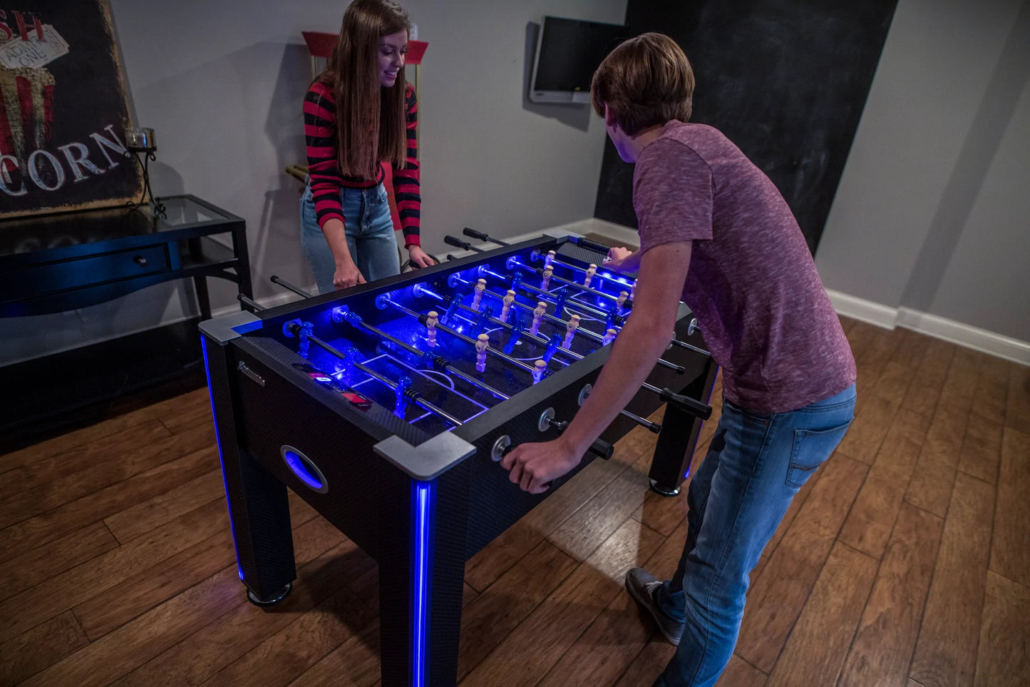 LED Light Up 56 Inch Foosball Table