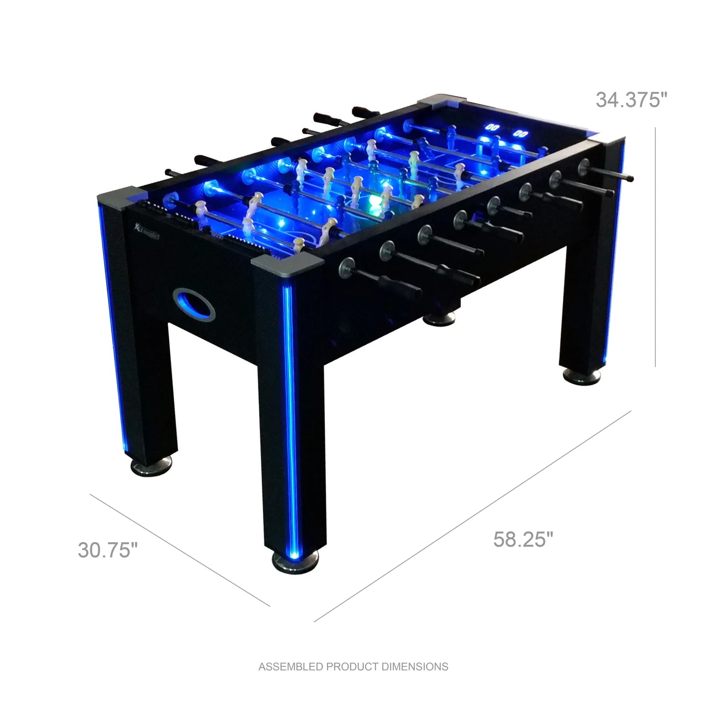 LED Light Up 56 Inch Foosball Table